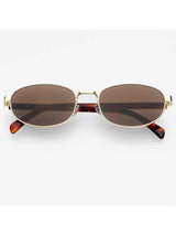 Clark Oval Sunglasses - Gold / Brown