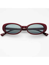 Mimi Oval Sunglasses - Burgundy