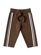 Organic Striped Milano Knit Pants - Espresso