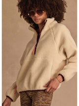 HARLOW FLEECE PULLOVER - MACADAMIA