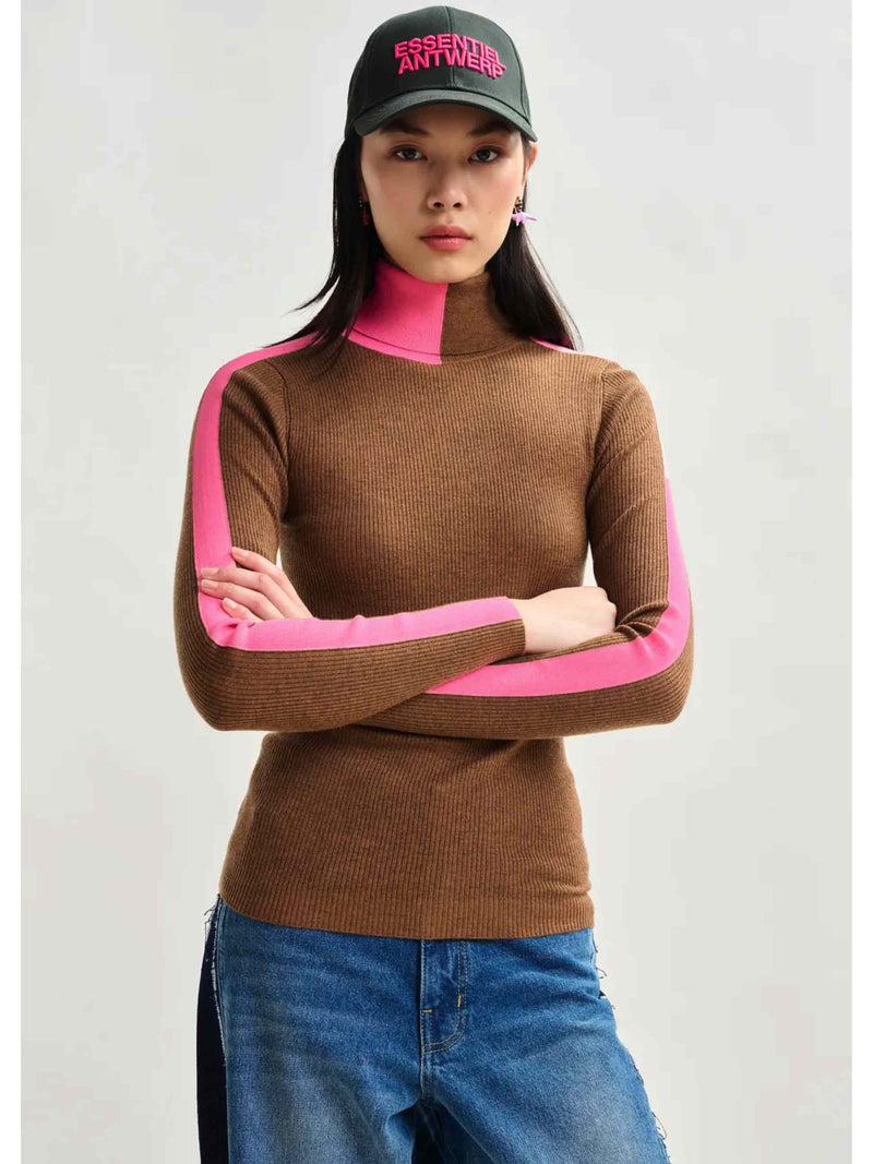Iffort Pullover - Pink / Brown