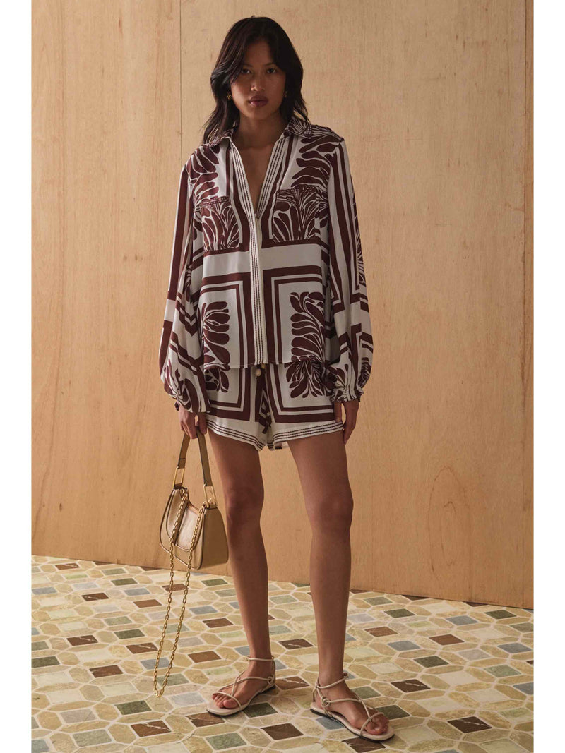 The Sabrina Shirt - Lucena print