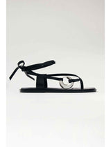 Morosia Black Leather Sandals