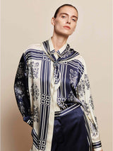 Banderra Scarf  Silk Shirt