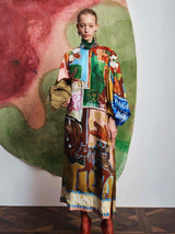 mlak silk midi dress