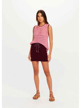 Zelma Knit Mini Skirt - Bordeaux