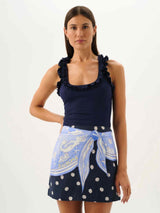 Marcey Mini Skirt - Riviera