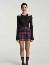SKORTY-AZALEA PLAID