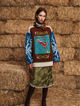 Lasso Patchwork Knit Sweater