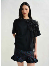 Ibiscus T-shirt with floral detail