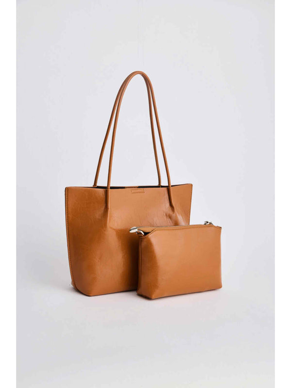 Eloise Bag and Pouch Set - Tan