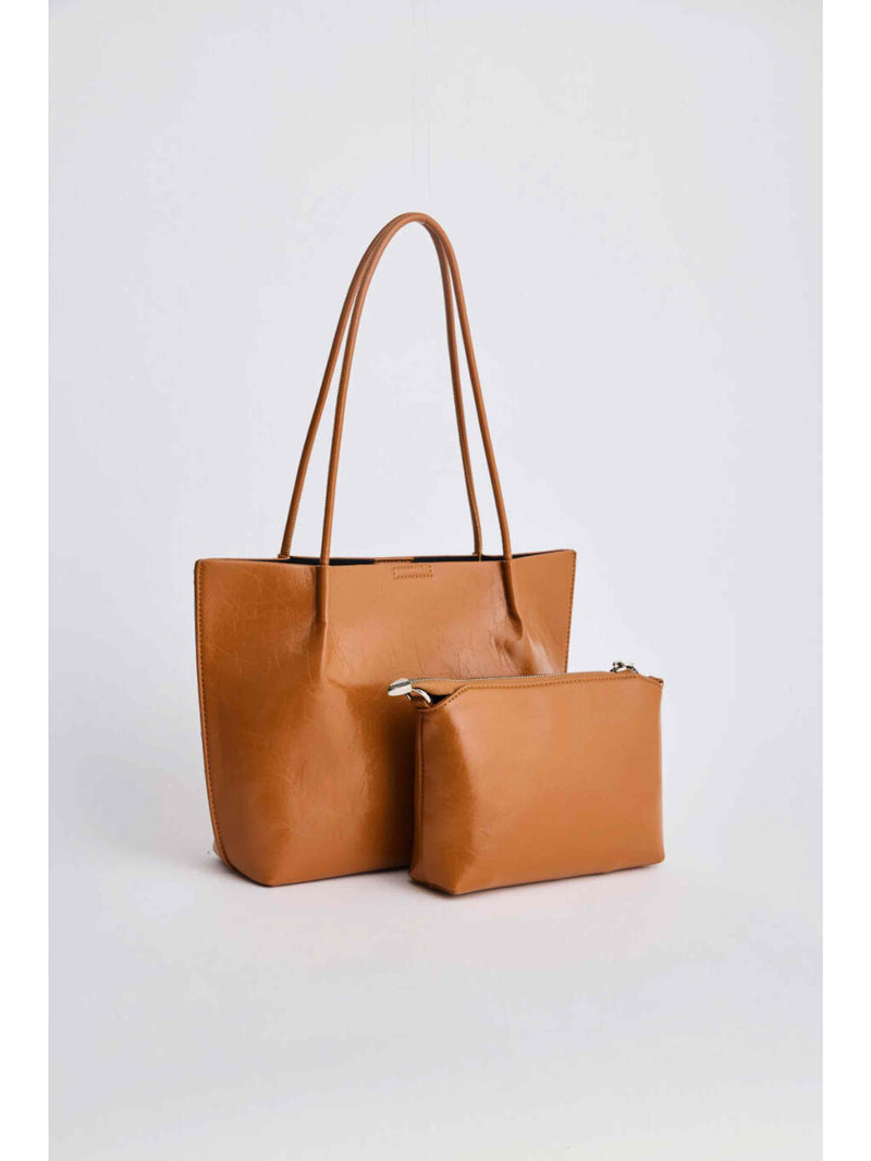 Eloise Bag and Pouch Set - Tan