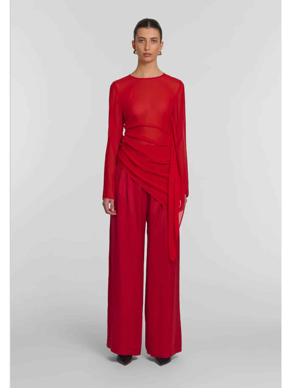 Stardust Tunic Top - Sunset Red
