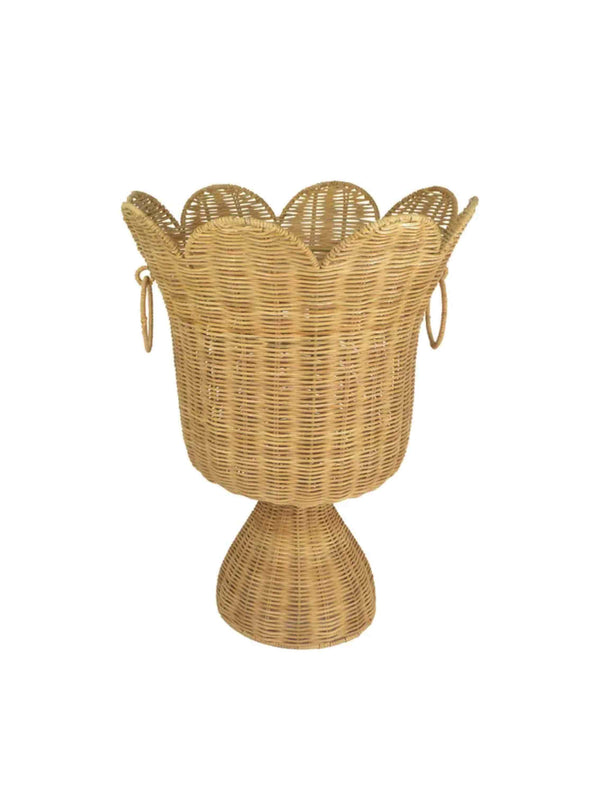 Pettine Rattan Tall Urn