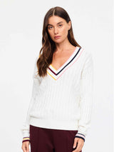 JOSETTE V NECK KNIT SWEATER