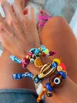 Tropical Charm Bracelet Large Glass Evil Eye