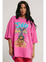 THE VERY OVERSIZED LIFE IS SHORT TEE - PINK