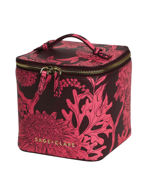 Delphine Small Vanity Case - Garnet
