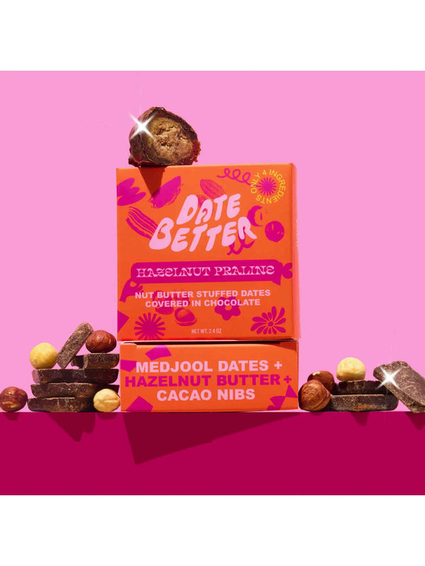 Hazelnut Praline- Chocolate Covered Dates