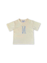 Organic Sardine Embroidered Tee - Milk