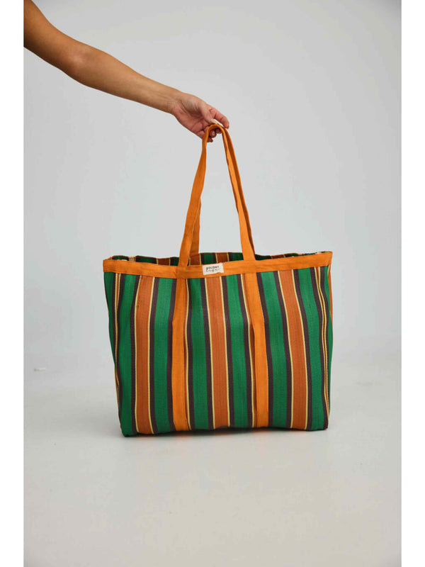 Idris Beach Set - Green Stripe