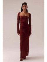 MYRIAD BOLERO DRESS - CINNAMON