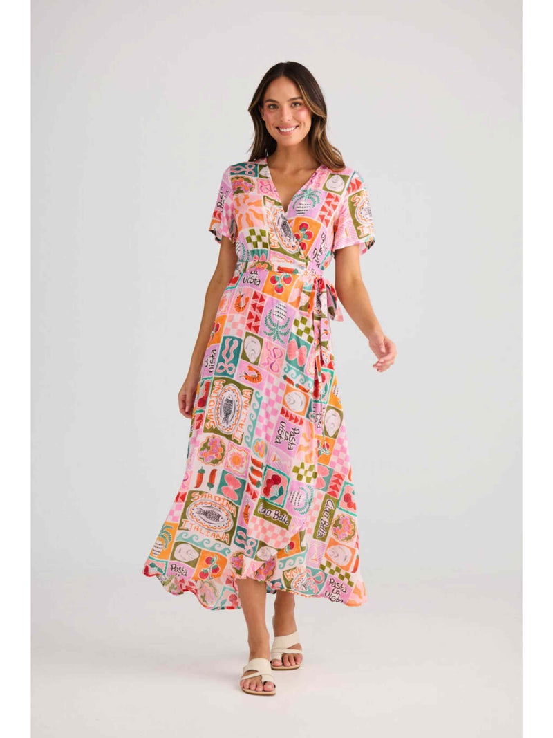 Tropics Wrap Dress - Sardinia Summer
