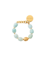 Organic Pearl Bracelet with gold - Cloud marble
