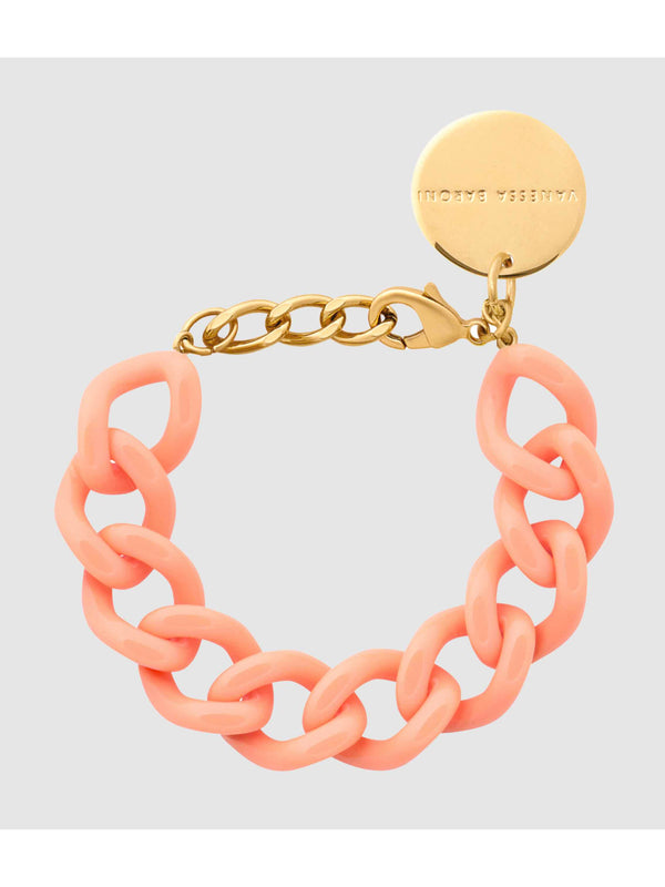 Mini Flat Chain Bracelet - Peach