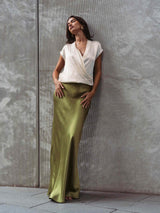 Gia Maxi Skirt - Olive