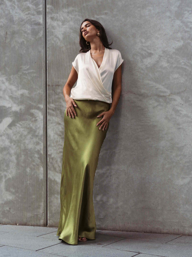 Gia Maxi Skirt - Olive