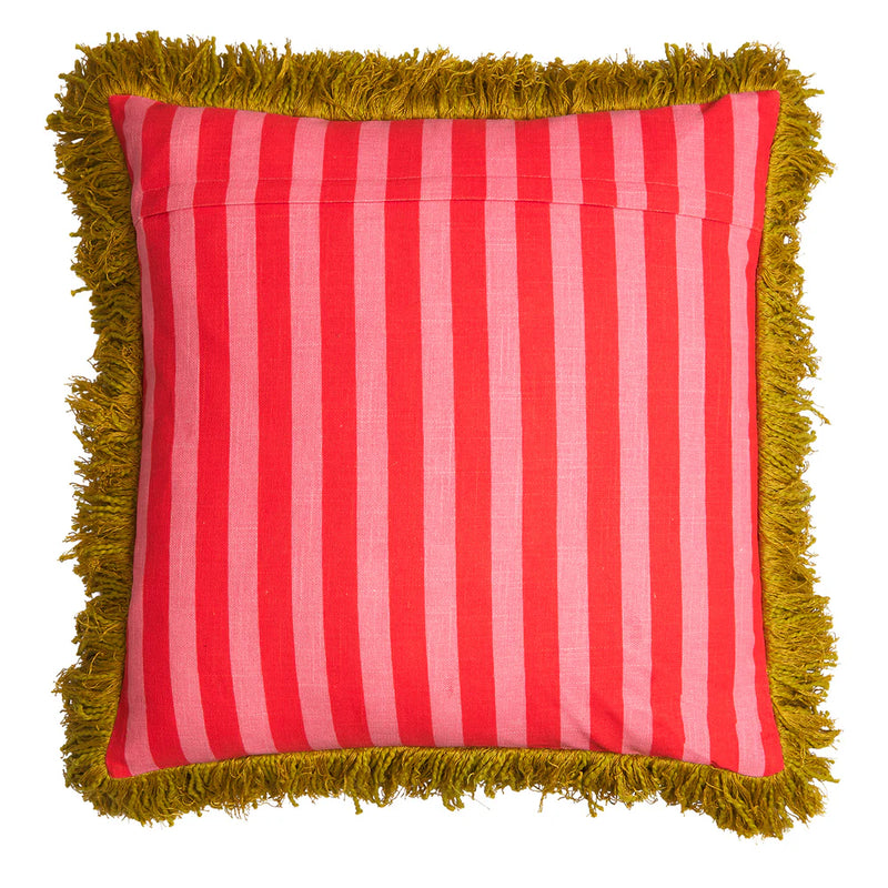 Genevieve Square Fringe Cushion