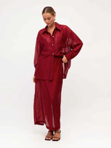 Catamaran Midi Skirt - Wine