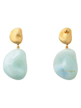 Double Nugget Earring - cloud marble