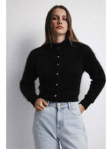 Bella Button up Cardigan - Black