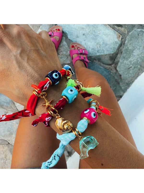 Ocean Vibes Bandana Scarf Bracelet