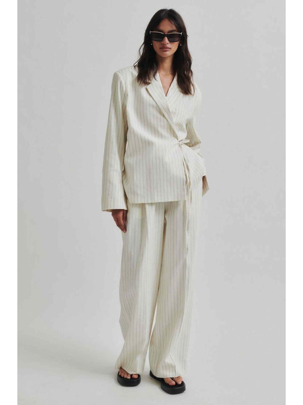 Linostri Linen Blend Stripe Trouser