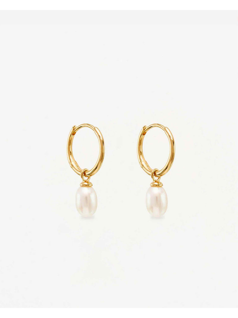 Live in Peace Hoop Earrings - 18k Gold Vermeil