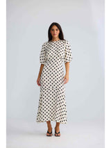 Jocelyn Dress - Ivory Spot