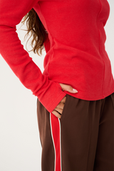 DUSTY PANT – TRUFFLE / RED