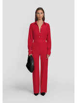 Antidote Silk Shirt - Flamenco Red