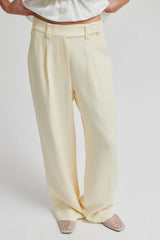 Lino Classic Trousers - Alabaster Gleam