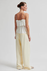 Lino Classic Trousers - Alabaster Gleam