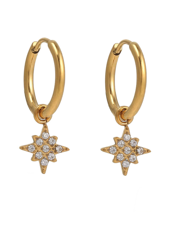 Star Hoop Earrings