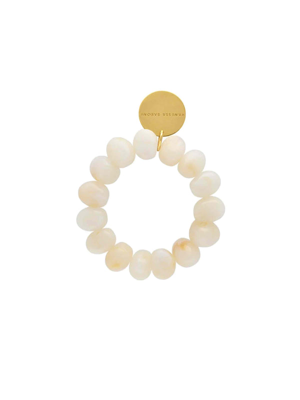 Stone Flex Bracelet Pearl Marble