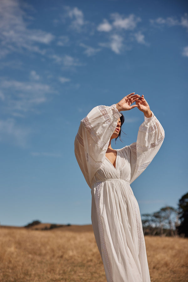 Pharaoh Dress - White