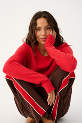 DUSTY PANT – TRUFFLE / RED