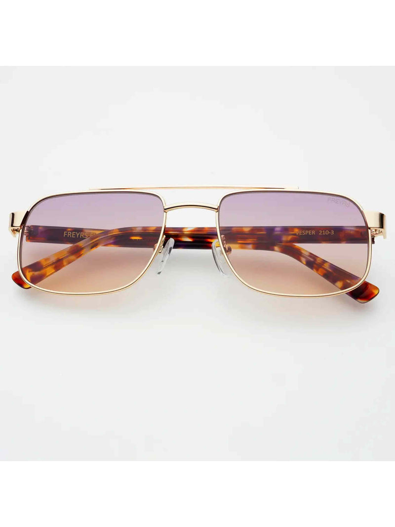 Vesper Aviator Sunglasses - Gold / Sunset