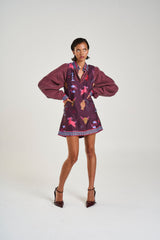 V-NECK SHIFT DRESS - ZODIAC