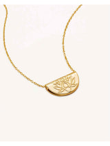 18k Gold Vermeil Lotus Short Necklace